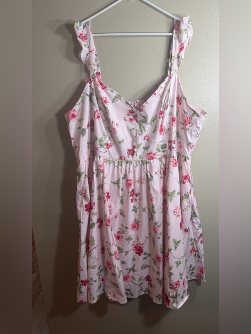 Torrid Pink Floral Retro Chic Dress NWT Cottagecore Fit & Flare Size 28